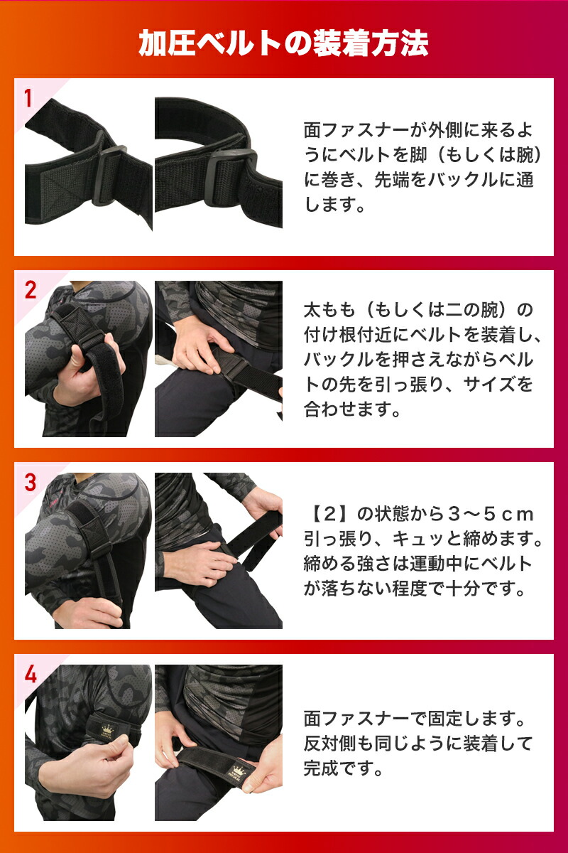 楽天市場】【期間限定☆SALE】加圧ベルト「正規品」腕用2本、脚用2本