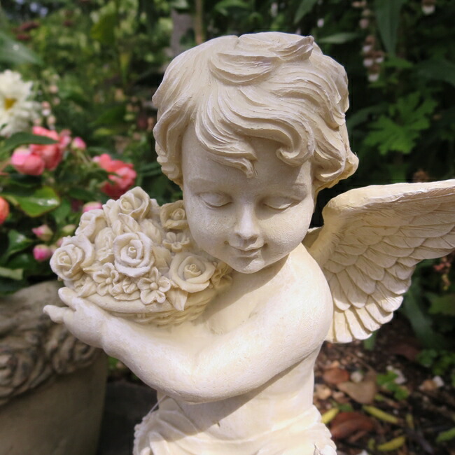 楽天市場】【野川農園】小鳥エンジェルA（ローズ)（11283）H=30cm天使