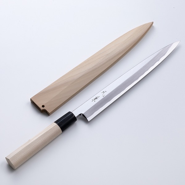 楽天市場】堺元兼 柳刃包丁 片刃 270mm 白紙2号 水牛柄 木鞘付 極上品