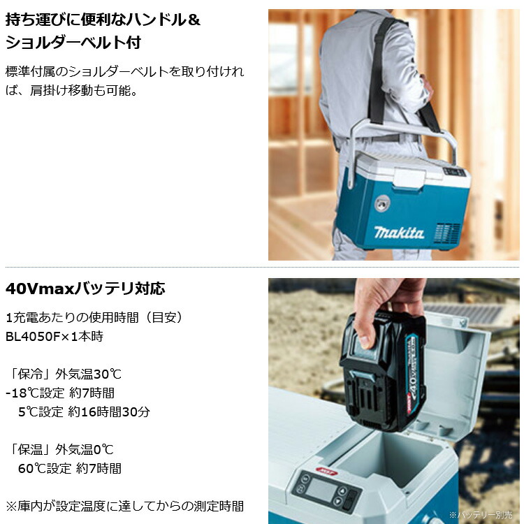 楽天市場】マキタ 充電式保冷温庫 7L 40Vmax【CW003GZ】本体のみ