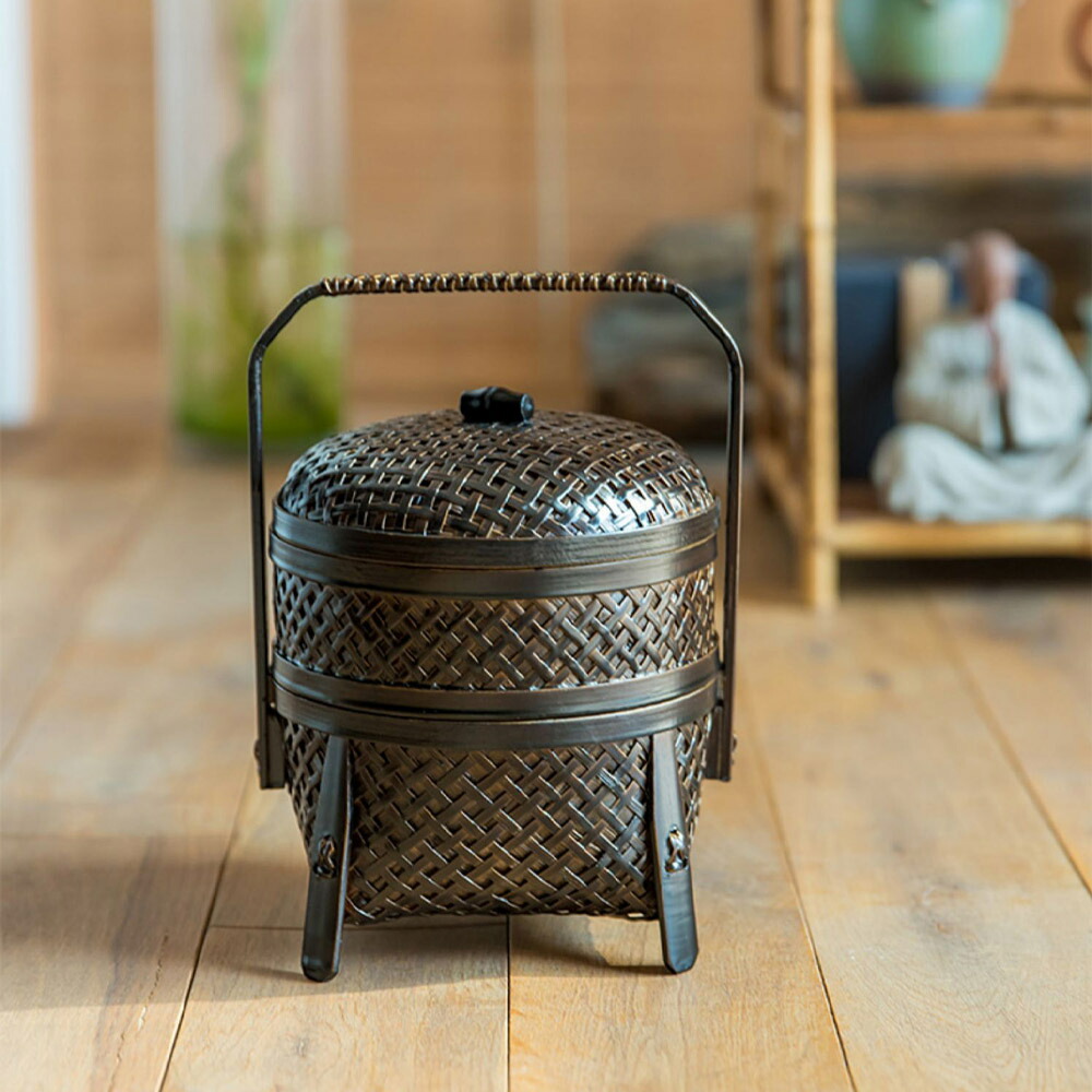 楽天市場】凛とした佇まいが美しいかご 竹 かご ブラック 黒 ハンドル