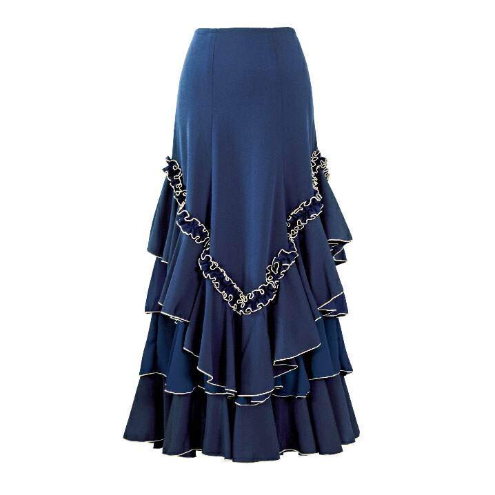 楽天市場】【オーダー商品】HF-1922 V字フリルスカート / ネイビー