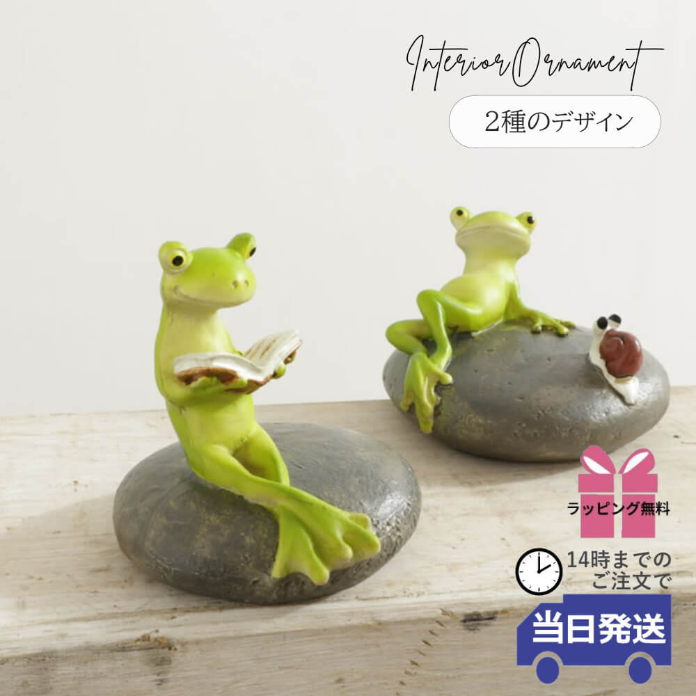 楽天市場】【当日発送 動画あり ギフトラッピング無料】カエル 置物