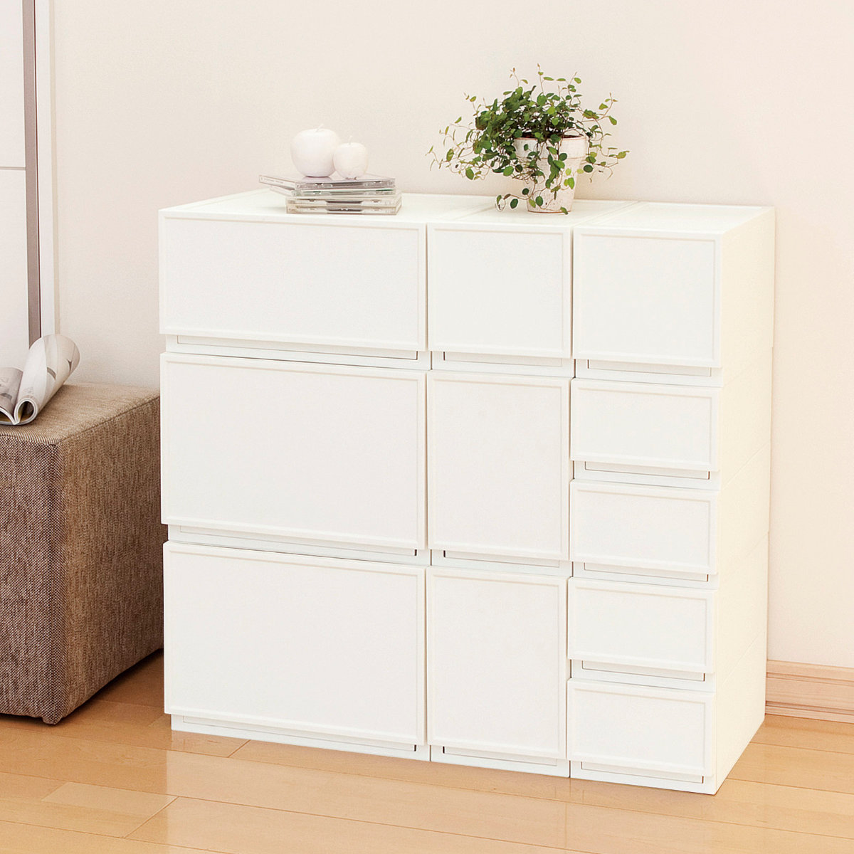 楽天市場】収納ケース チェスト S180 8個セット 幅18×奥行36×高さ18.3