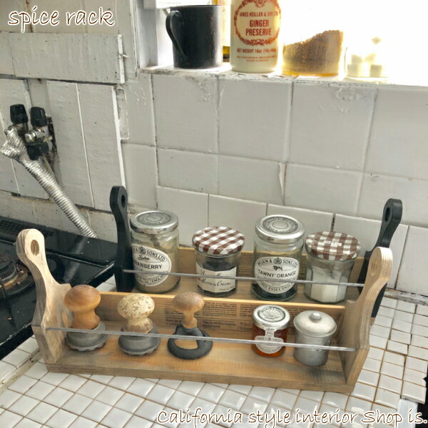 楽天市場】スパイスラック 木製 おしゃれ キッチン用品 アンティーク