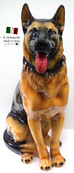 楽天市場】シェパード 置物 オブジェ 110 【送料無料】 イタリア 陶器