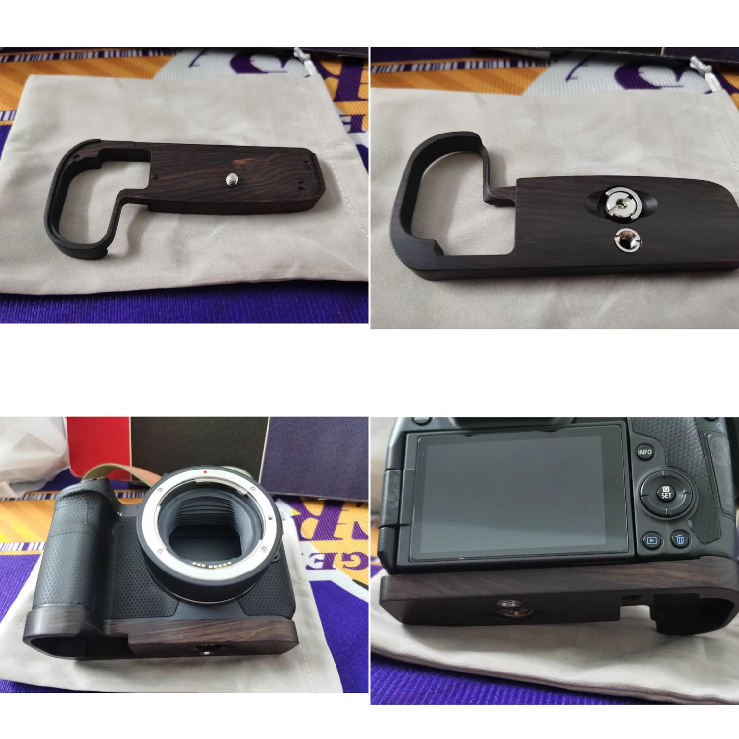 楽天市場】Canon EOS R 専用 ハンドグリップメタル 檀木材