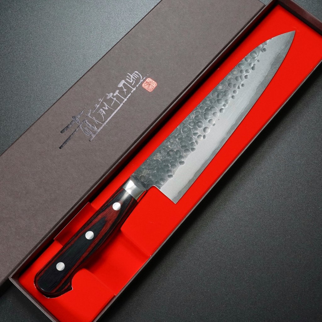 楽天市場】【楽天1位】包丁 牛刀 210mm カトウ打刃物製作所 義実作 青