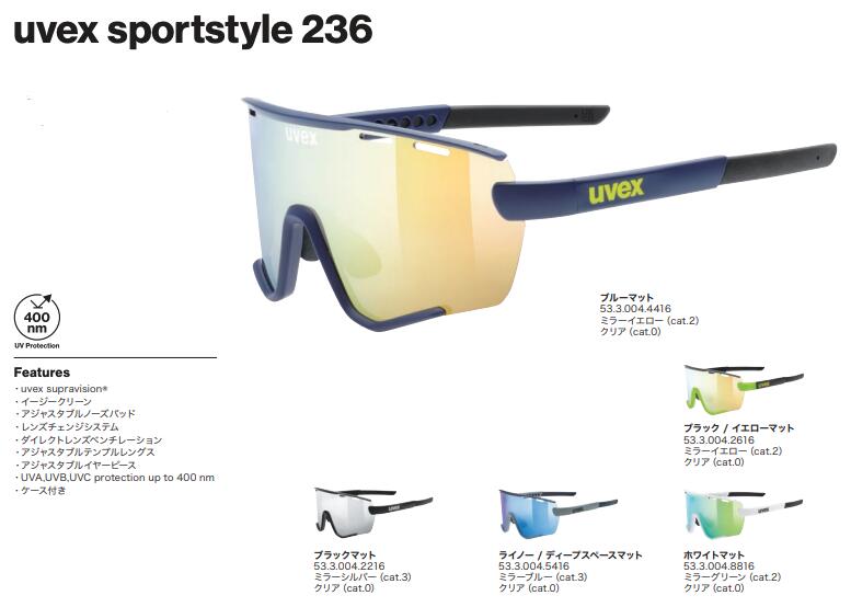 楽天市場】25年モデル uvex ウベックス sportstyle 236 スポーツ