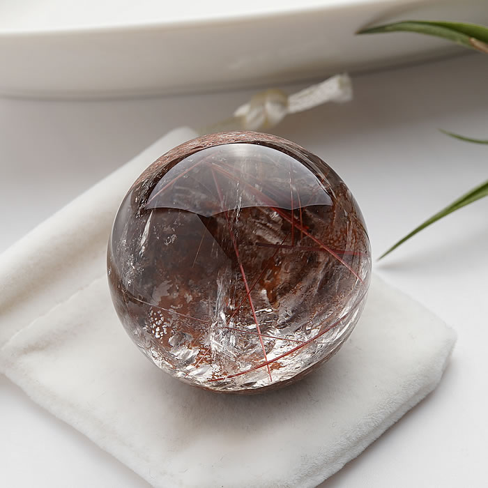 楽天市場】【一点物】【希少】ガーデンルチルクォーツ 丸玉 スフィア