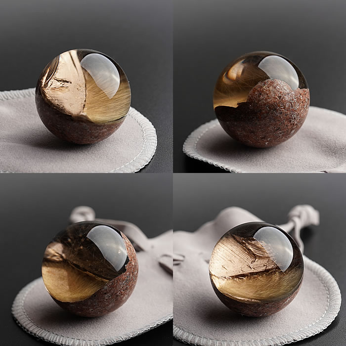 楽天市場】【一点物】【希少】ガーデンルチルクォーツ 丸玉 スフィア