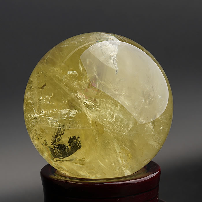 楽天市場】【一点物】【希少】【台座付き】シトリン レインボー入り 約