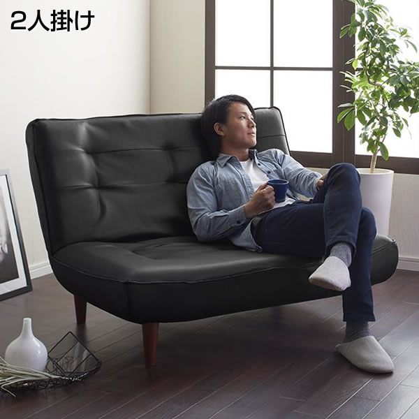 楽天市場】日本製 ハイバックソファ 2人掛け レザータイプ 幅121