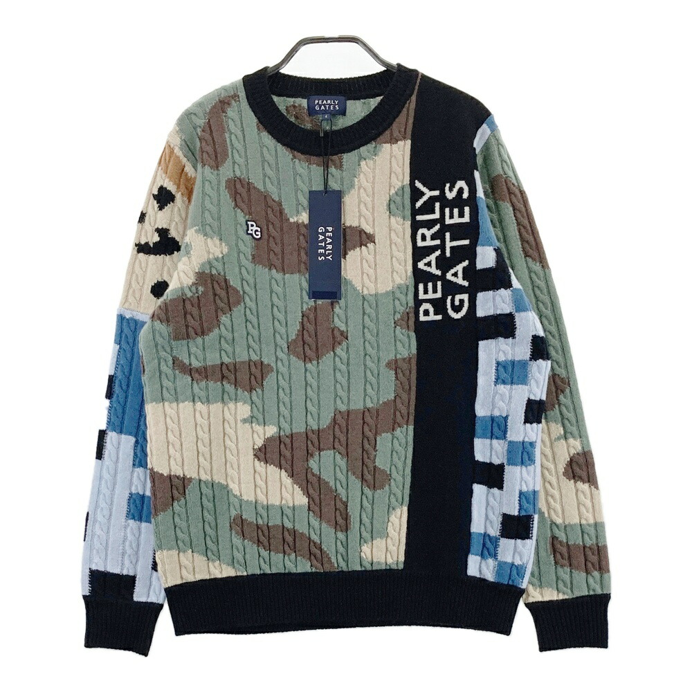 PEARLY GATES 迷彩柄セーター サイズ4 防風 スニードシャック PEARLY