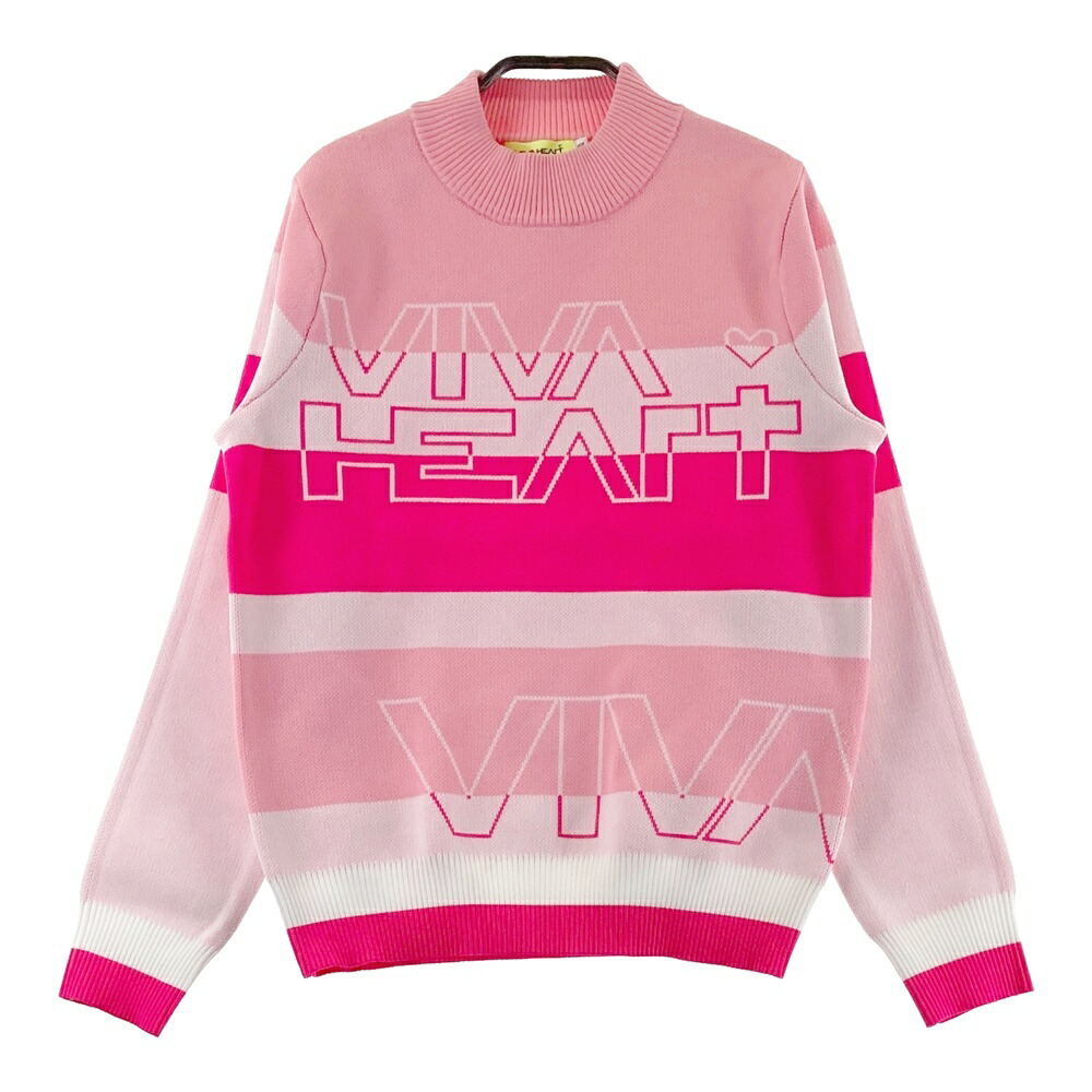 ☆新品☆VIVA HEART ニット ブラック× ピンク サイズ42 ビバハート
