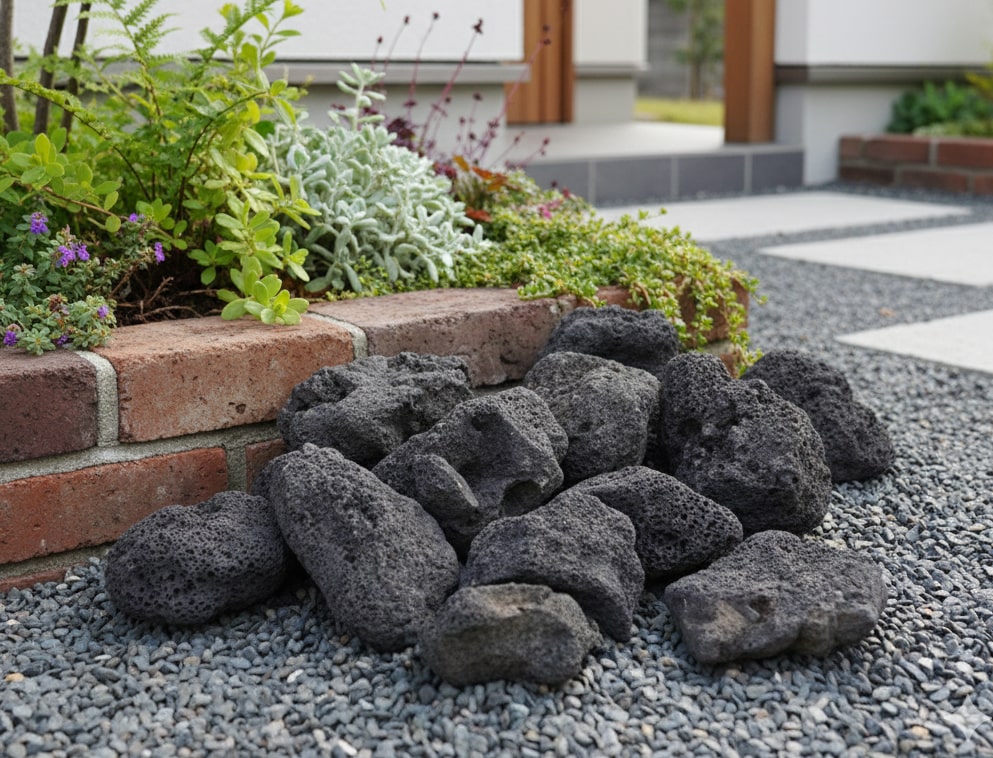 楽天市場】溶岩石 庭石 黒 溶岩 石 ロックガーデン ブラックカル 10kg