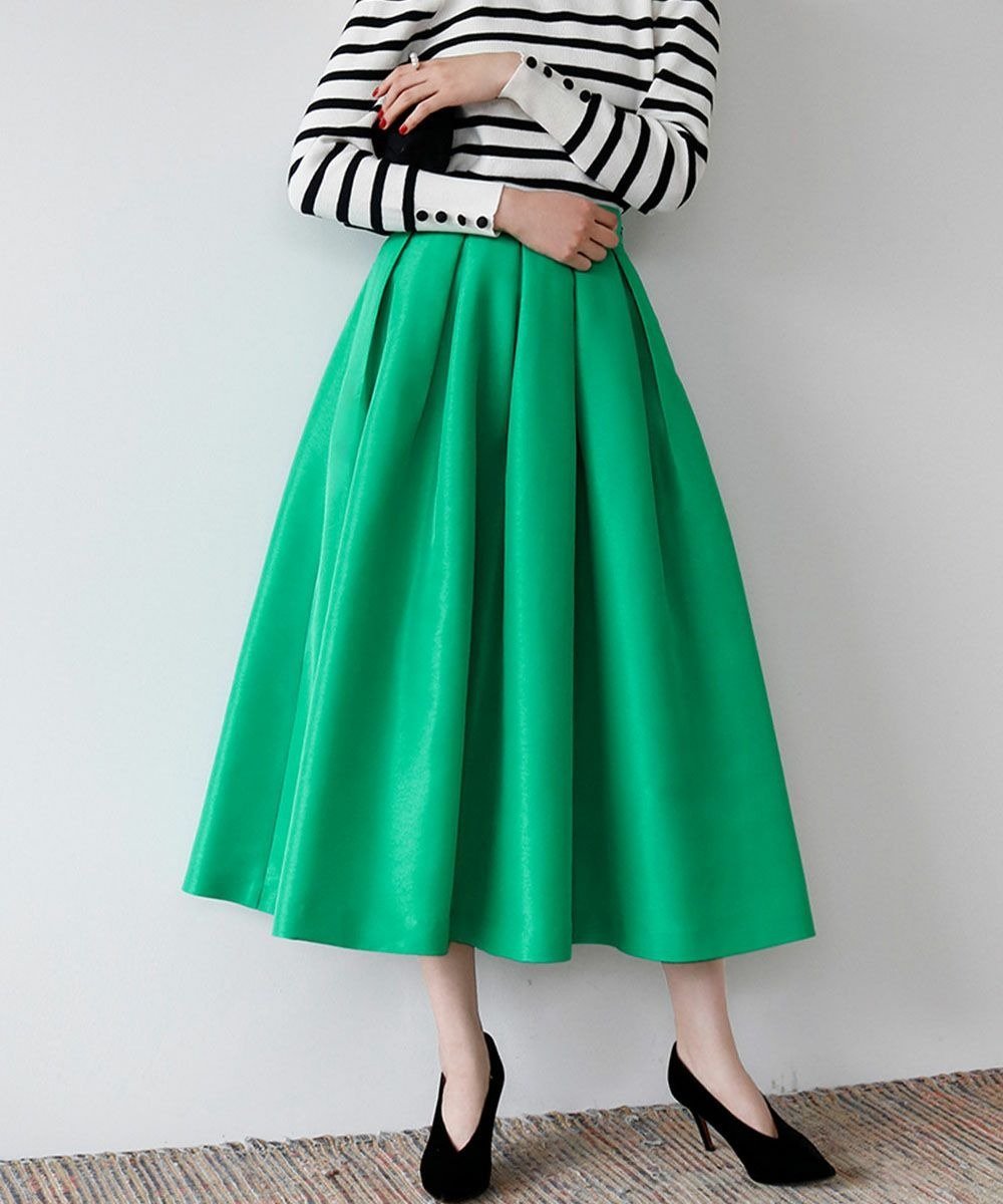 RIVER FIELD & Co.｜グログランボックスタックフレアロングスカート