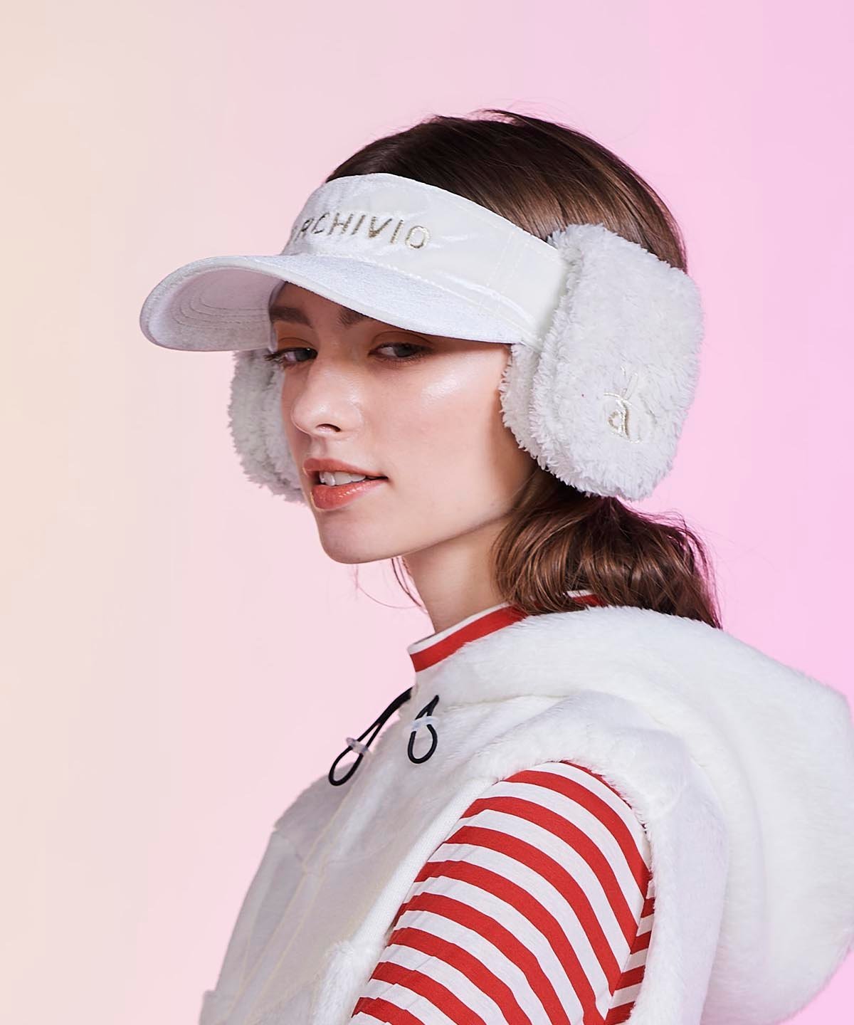 archivio｜【アルチビオ公式】耳当付ベロアサンバイザー | Rakuten