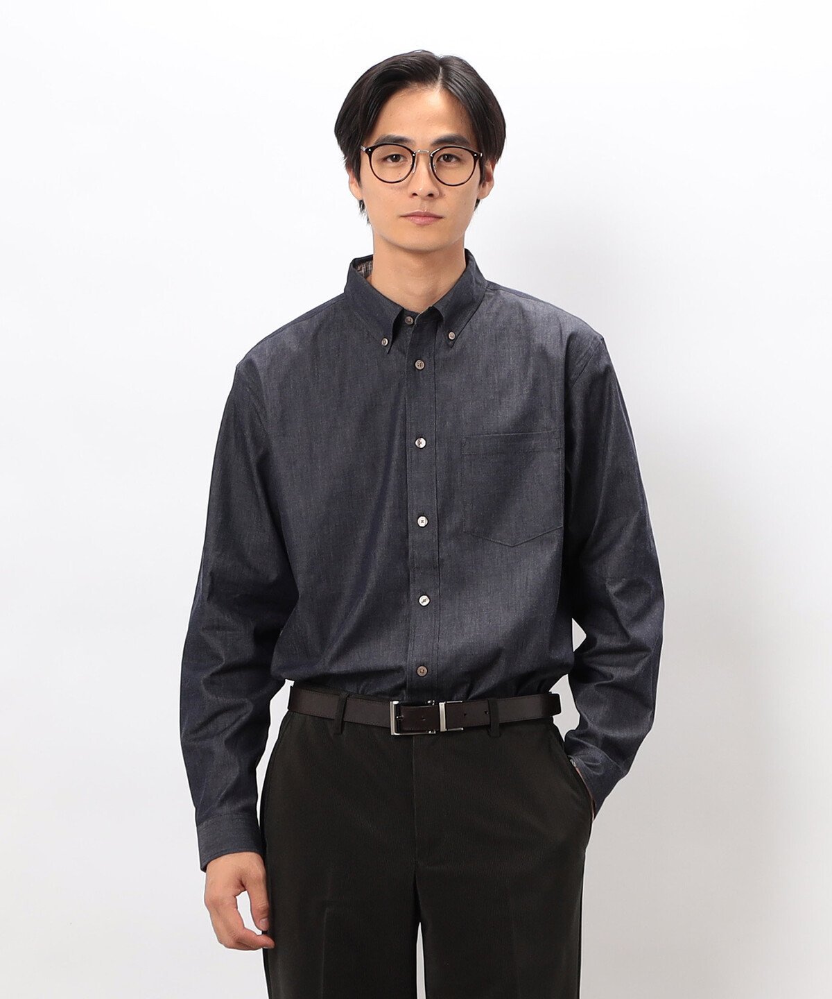 COMME CA ISM｜播州織 デニムライク シャンブレーツイルシャツ