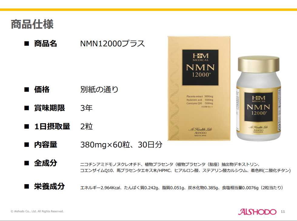 楽天市場】愛粧堂 AISHODO NMN12000プラス希少成分NMNサプリメント 60