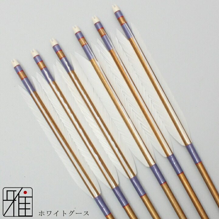 楽天市場】弓道 矢 ジュラルミン矢 6本組ホワイトグース 2015シャフト