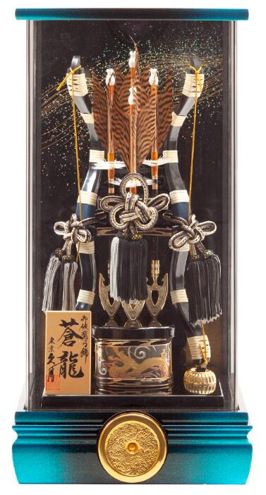 楽天市場】送料無料久月作 彫金 本籐 太刀付き 茶塗ケース ガラス