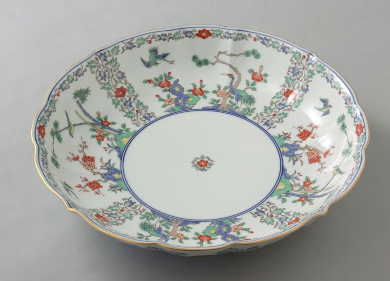 楽天市場】菓子器 盛鉢 大鉢 サラダボウル 有田焼 四方割松竹梅 菓子鉢