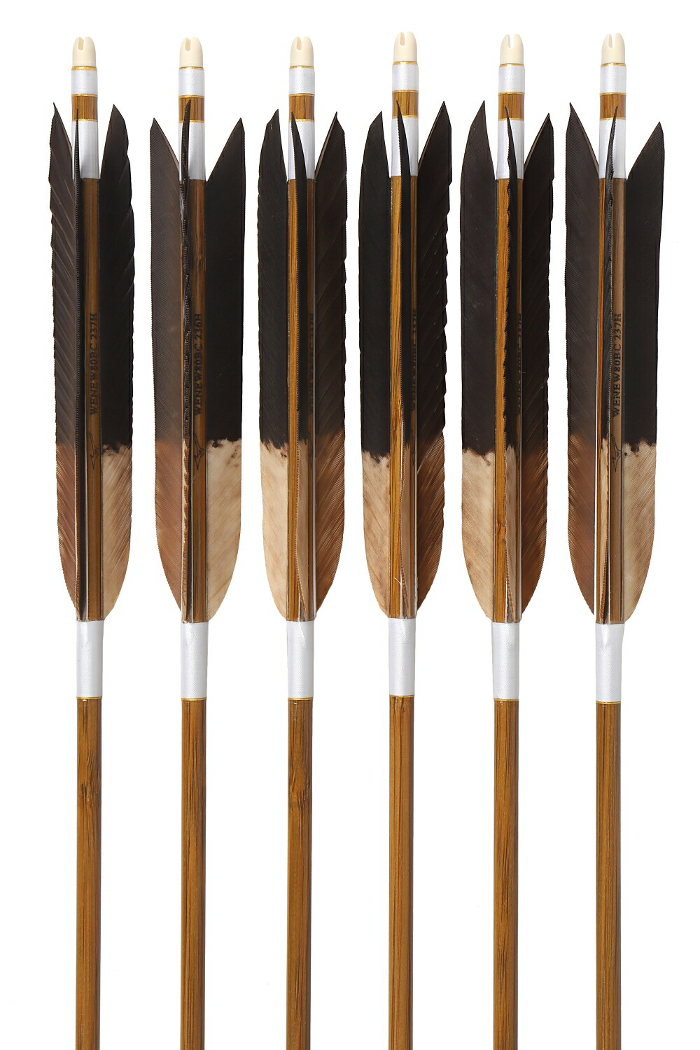 楽天市場】黒手羽 染抜 元白 WENEW 80BC 6本組 バンブーカーボン ハギ