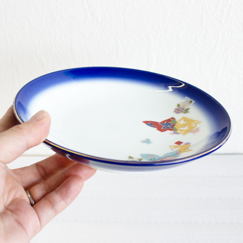 楽天市場】【アウトレット】金線瑠璃縁 蝶と花 取皿 Φ16.2cm / 食器 皿
