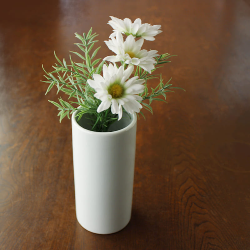 楽天市場】【アウトレット】円柱型花瓶 白・15.8cm [ Φ7.5cm ] ※難あり