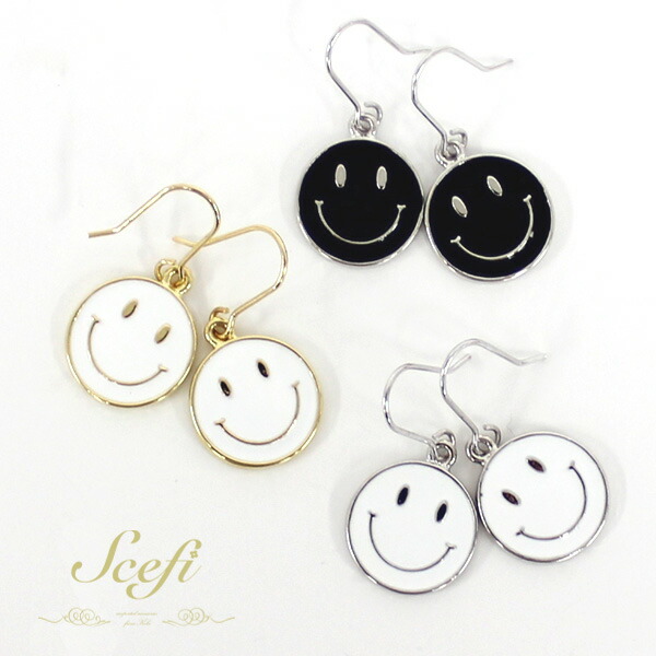 楽天市場】スマイル ぶらさがりピアス スマイルマーク smile ニコ