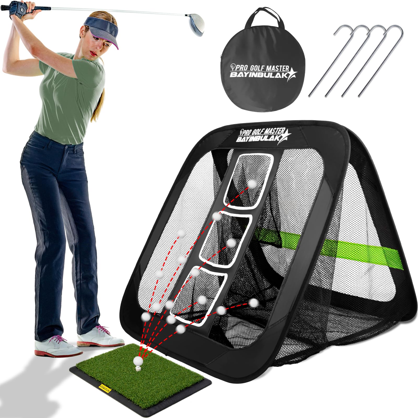 楽天市場】BAYINBULAK ゴルフ練習ネット ゴルフネット アプローチ練習
