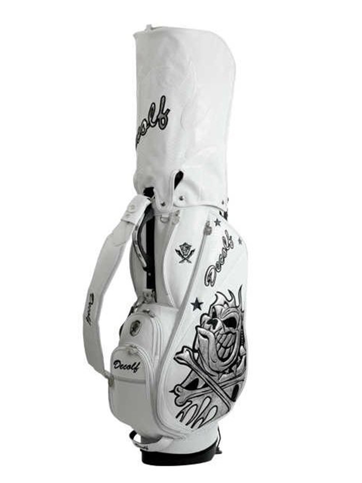 ☆値下げ☆CRAZY☆キャディバッグ☆9インチ☆モノグラム型押しロゴ☆白