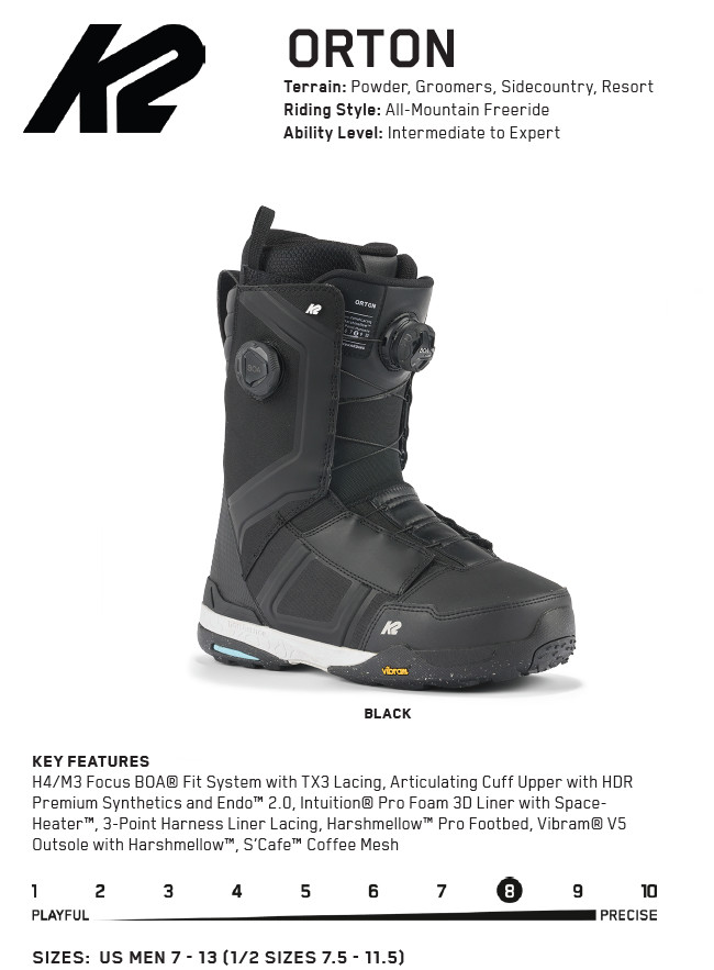 楽天市場】23-24 K2 SNOWBOARDING ケーツー ORTON スノーボード ブーツ