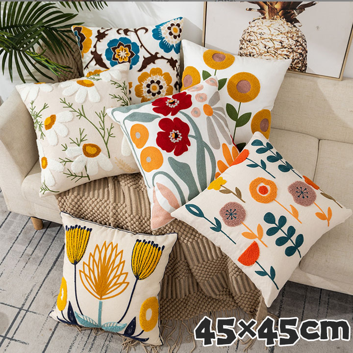 楽天市場】クッションカバー刺繍の通販