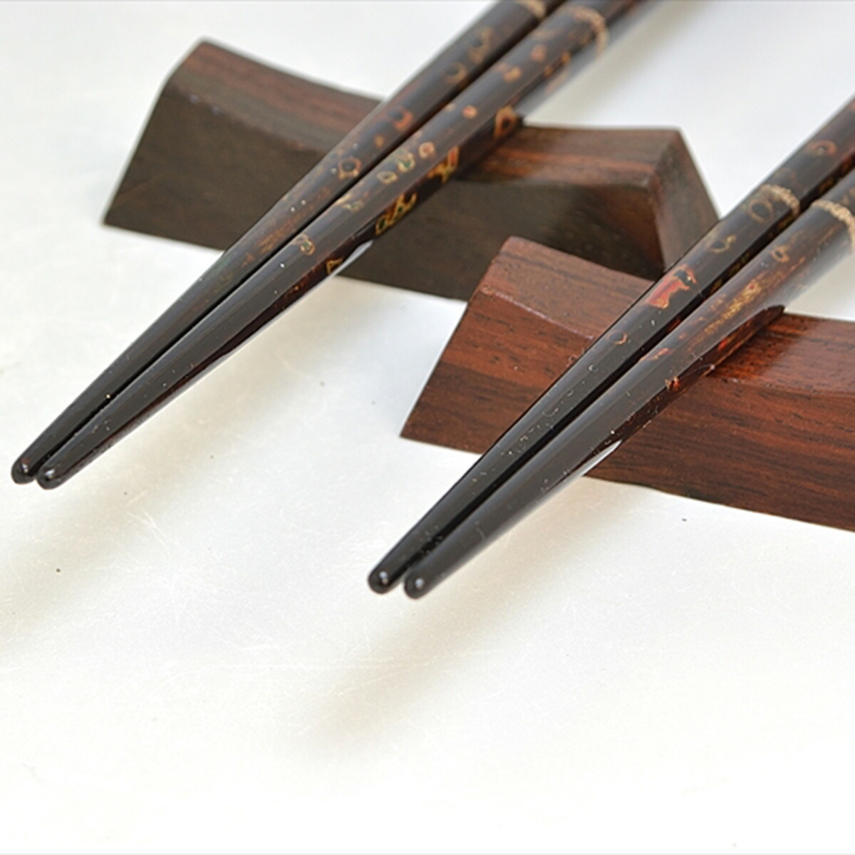 楽天市場】津軽塗 箸 研ぎ出し途中 すべり止めなし 大/中 名入れあり