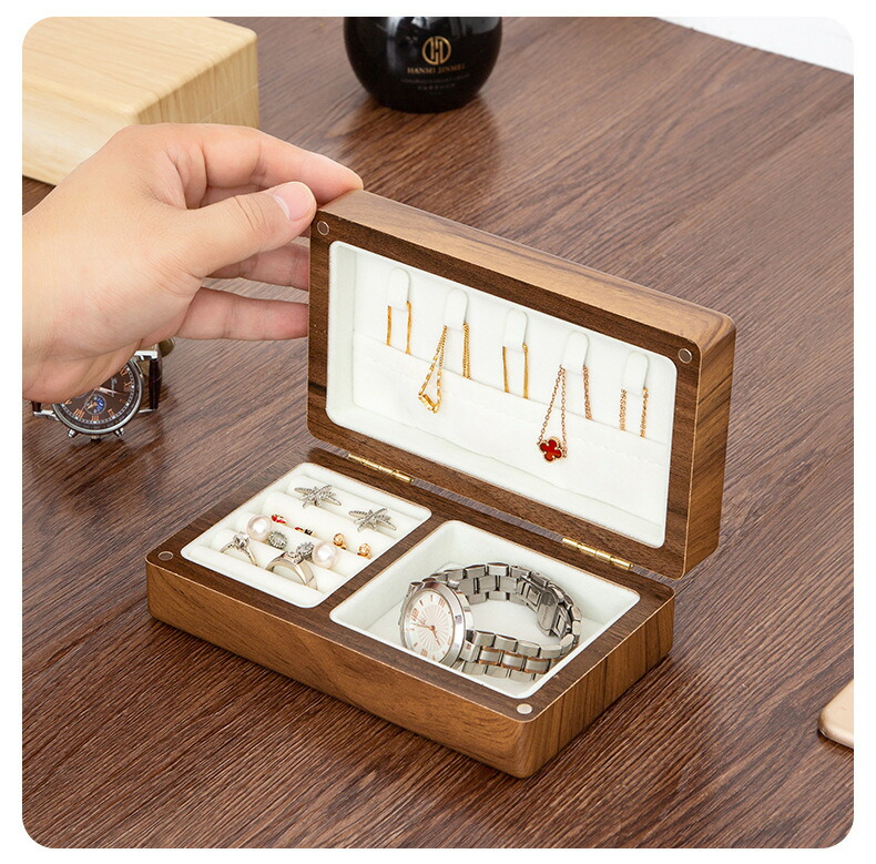 楽天市場】ジュエリーボックス 木製 天然ウォールナット 高級