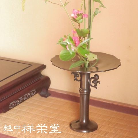 楽天市場】八尾祥栄作 高岡 唐銅花入桔梗一文字 古手色 木箱入り