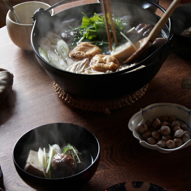 楽天市場】正規品 岩鋳 南部鉄器 ツル付きふる里鍋 深型24cm IH対応