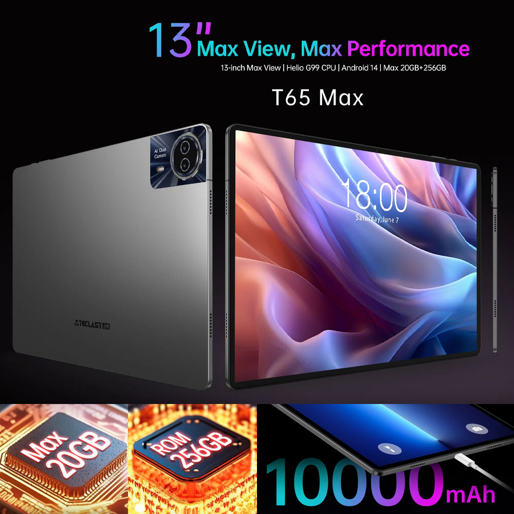楽天市場】TECLAST T65MAX 13インチ タブレット | 20GB RAM 256GB ROM