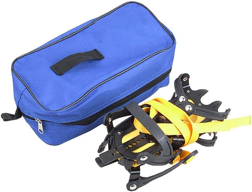 楽天市場】10本爪 アイゼン 簡単装着 収納袋付き フリーサイズ 雪山