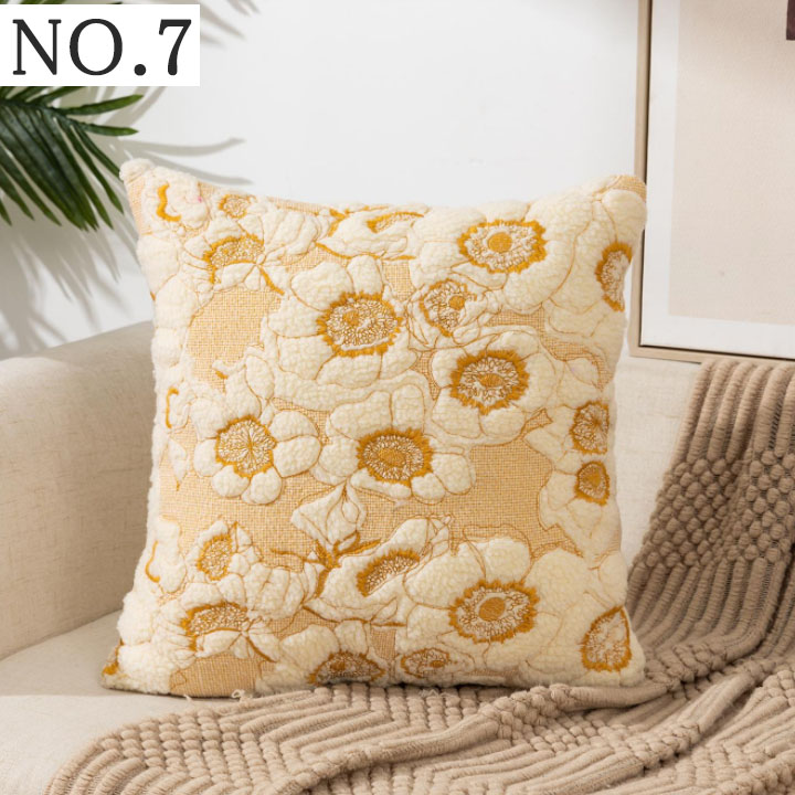 楽天市場】クッションカバー 45x45 花柄 刺繍 おしゃれ 植物 選べる9
