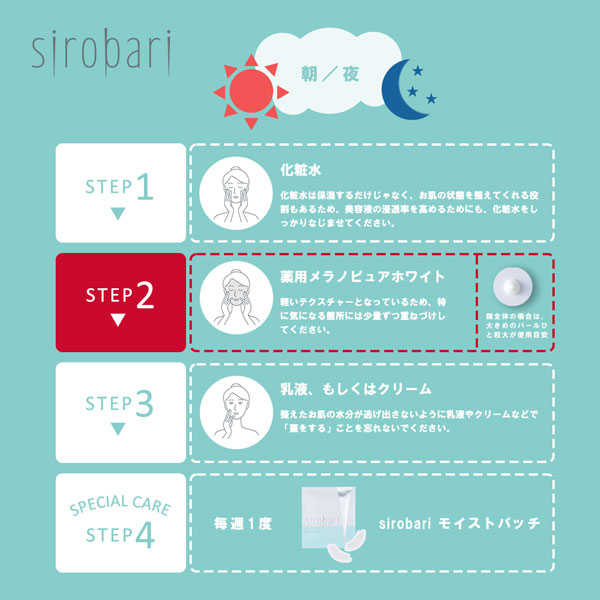 楽天市場】＼スーパーセール50％OFF！／乾燥対策 sirobari薬用メラノ