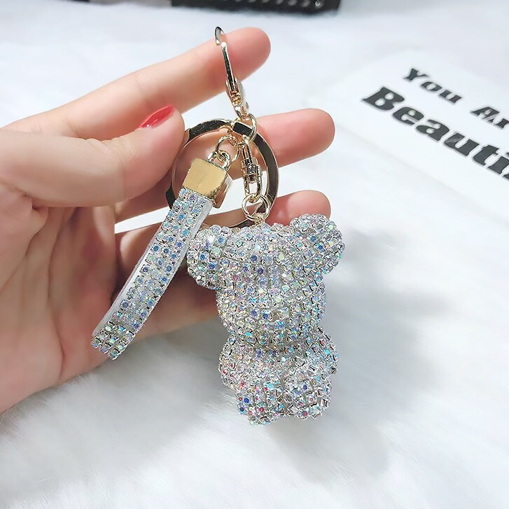 楽天市場】送料無料 クマさんキラキラチャーム 熊 キーホルダー クマ