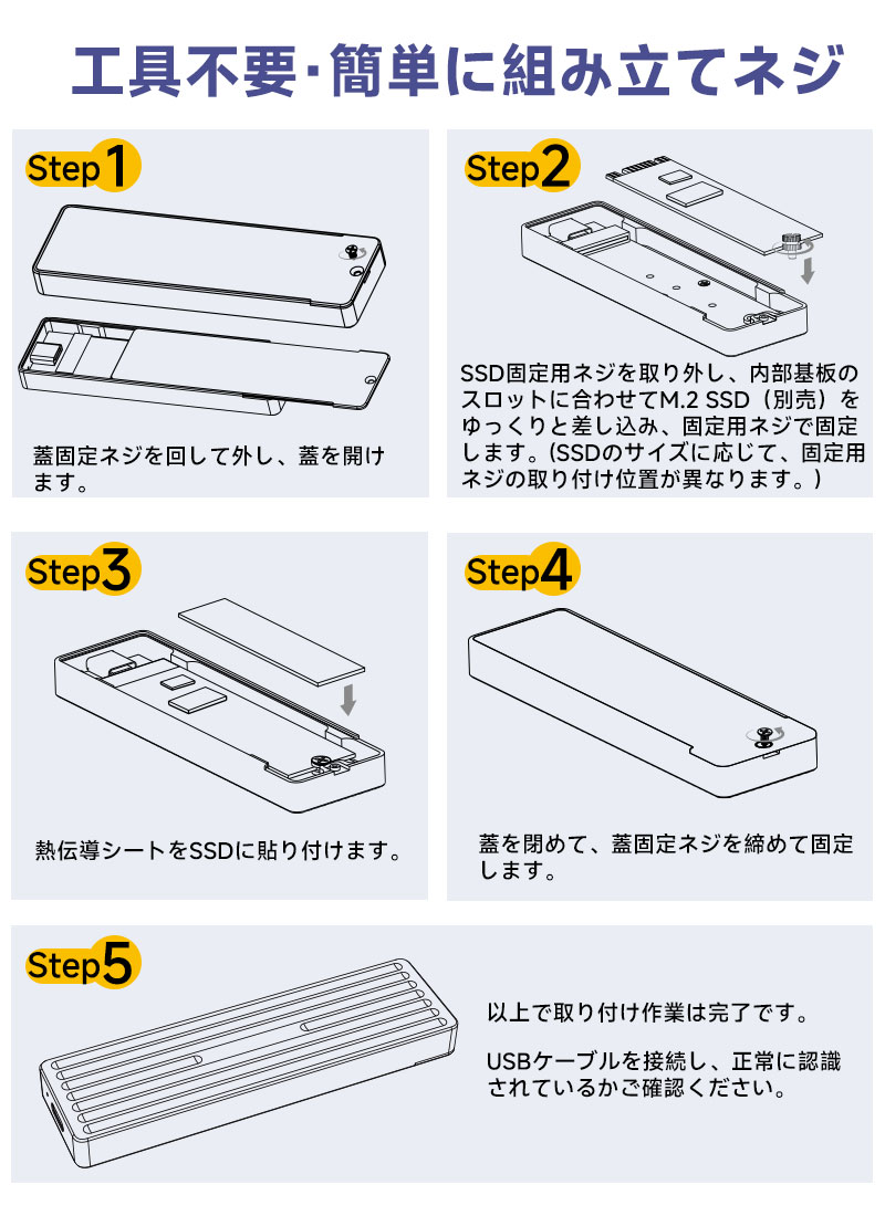 楽天市場】スーパーSALE限定特価！SPD M.2 SSD 外付けケース NVMe/SATA