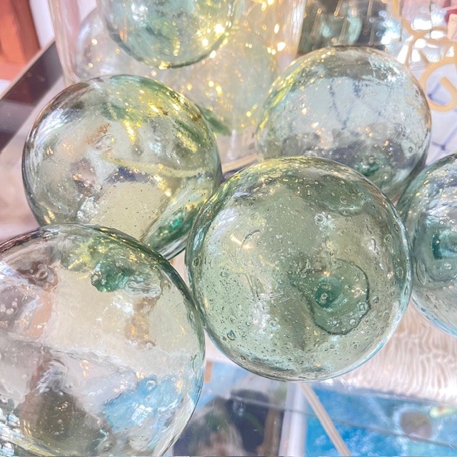 楽天市場】ビン玉、浮き球、浮き玉 レトロ ガラス玉、約9cm 1個「85mm