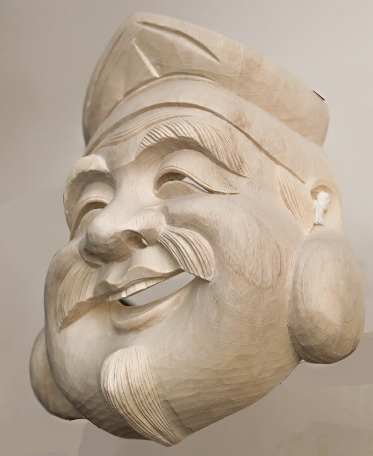 楽天市場】〜木彫り 恵比寿 お面〜一刀彫 / 素材：楠 : 津山銘木有馬店