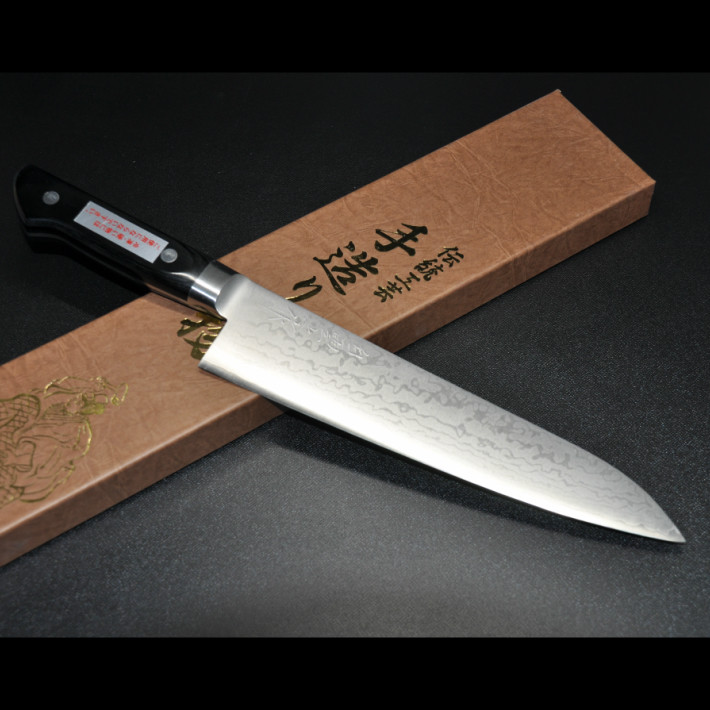 楽天市場】三木刃物製作所 白雲上作 V金10号 積層鋼 牛刀 210mm M-107S