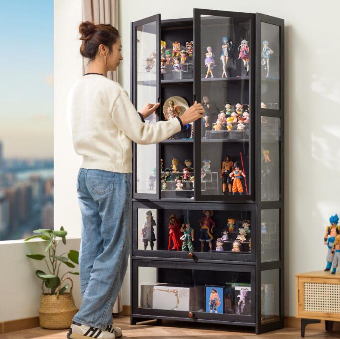 楽天市場】アクリル コレクションケース 上下スライド式扉 竹製 4層/5