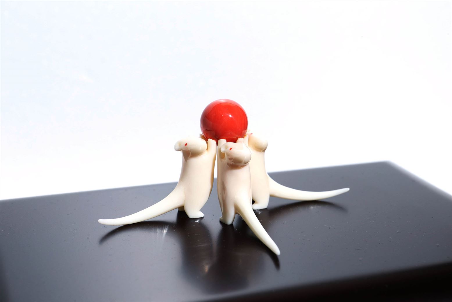 楽天市場】珊瑚 ねずみ 工芸品 珊瑚彫刻家 谷脇利光氏 送料無料 置物